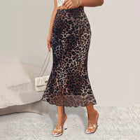 Jupe Leopard Longue
