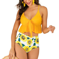 Maillot de bain tournesol jaune pour femmes