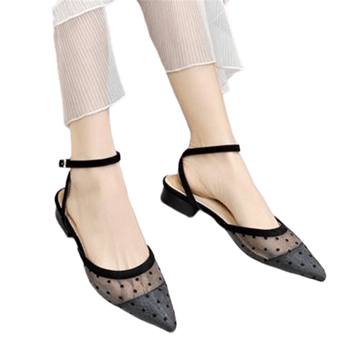 Ballerines Vintage Femme Ete Noir 35