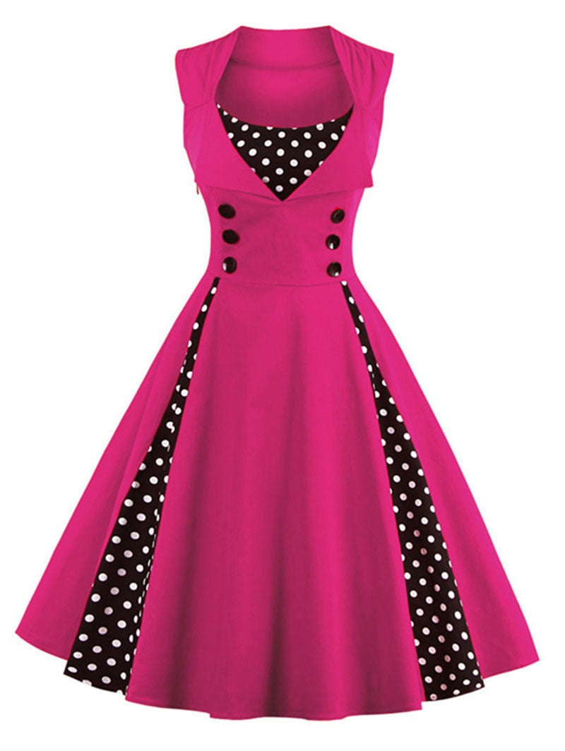 Robe rockabilly rose on sale