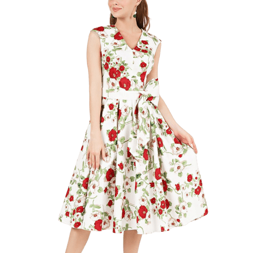 Robe Longue Réforme Coquelicot - Taille 8 - Rouge - Soirée - Occasion TB