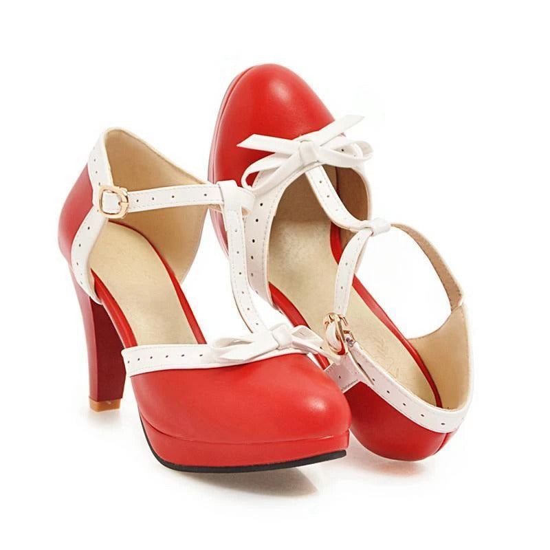 Chaussure best sale rouge vintage