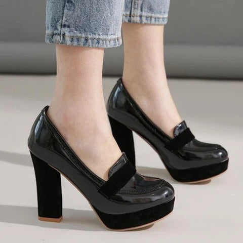 Talon Chaussures Vintage Pin Up Chaussures Pin-Up Couture Noir