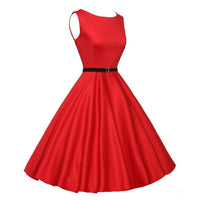 Robe Rockabilly Rouge Vintage-Dressing Robe Vintage Style Rétro