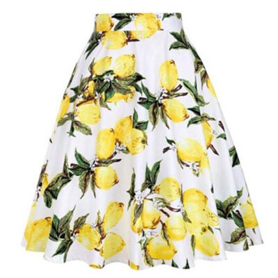 Jupe Vintage Citron - Taille 36 - Style Rétro évasé - Occasion Très Bon état