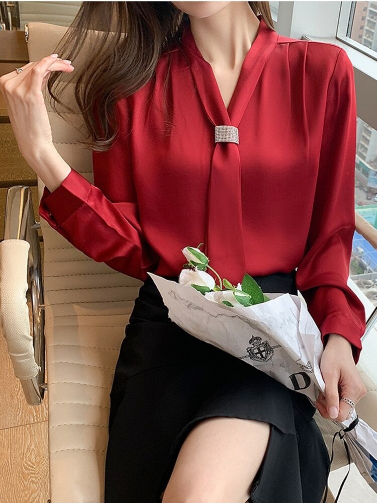 Chemise a hotsell lavalliere femme
