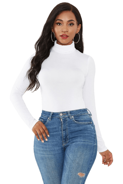 Body Manche Longue Femme Blanc