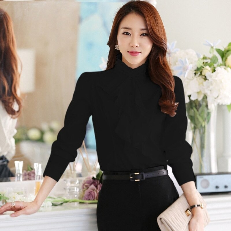 Col deals jabot femme