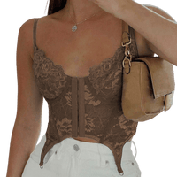 Crop Top Bustier Beige Vintage