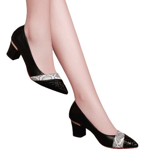 Escarpin Serpent Noir