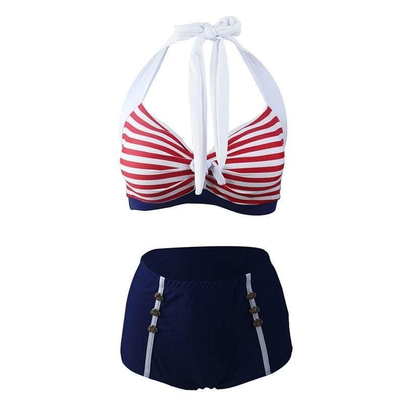 Swimsuit Maillot De Bain Vintage Grande Taille Maillot De Bain Pin