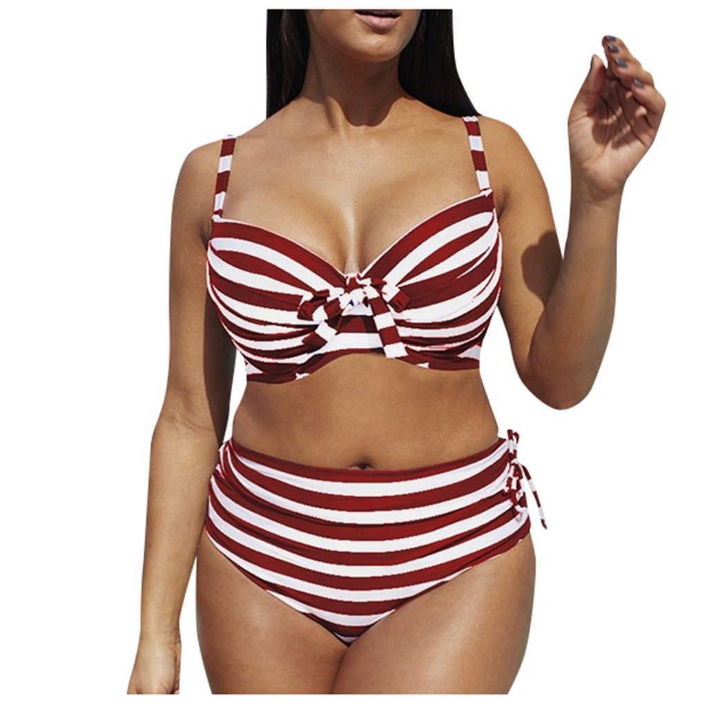 Maillot de Bain Vintage Pin Up Grande Taille Bordeaux S