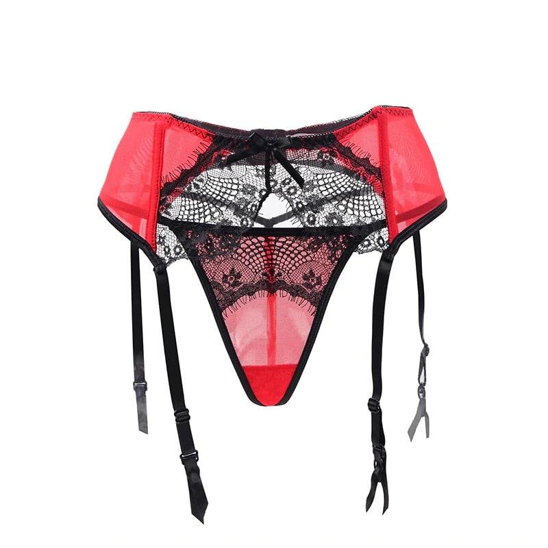 Porte Jarretelle Vintage Rouge vintagedressing VintageDressing