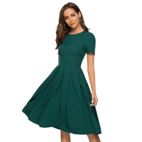 Robe Rétro Verte Style Pin-Up