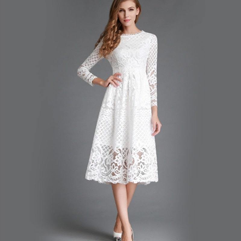 Robe retro 2025 blanche
