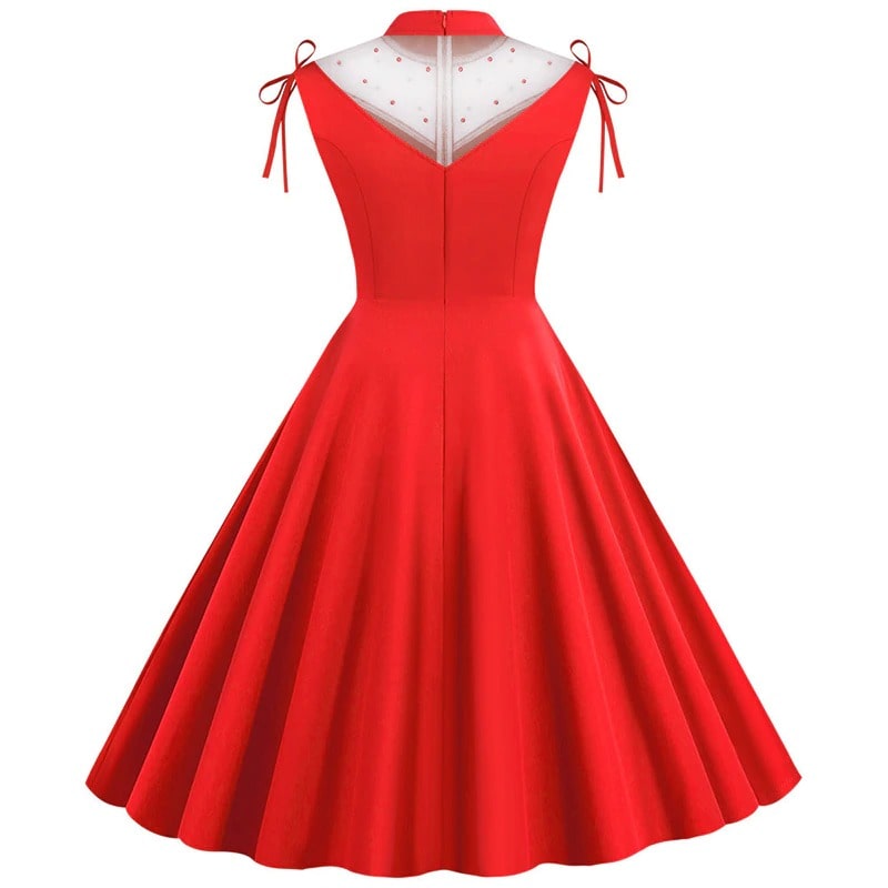 Robe rouge vintage hot sale