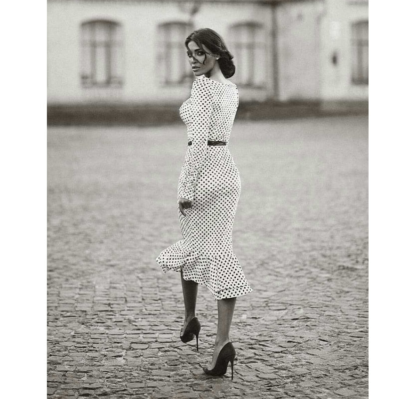 Robe blanche top pin up