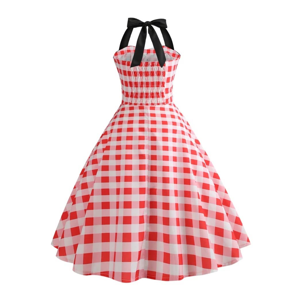 Robe Vintage Pin Up Vichy Rouge Vintage Dressing