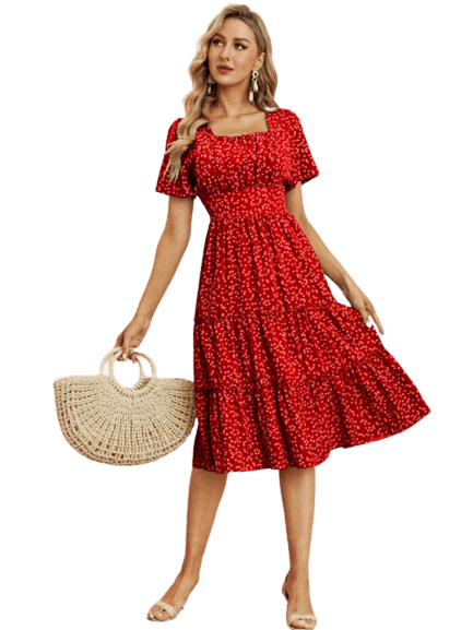 Robe Retro Boheme Rouge S
