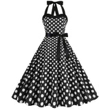 Robe Vintage <br> Pin-Up Noire Pois