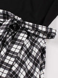 Robe Guinguette <br> Vichy Noir et Blanc
