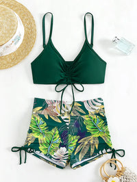 Maillot de Bain Femme 2 Pieces Taille Haute