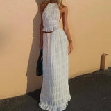 Robe de plage longue vue de face