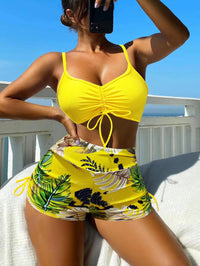 Maillot de Bain Femme 2 Pieces Taille Haute