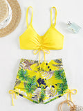 Maillot de Bain Femme 2 Pieces Taille Haute