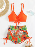 Maillot de Bain Femme 2 Pieces Taille Haute