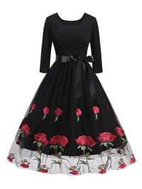 Robe Guinguette <br> Broderie Coquelicot