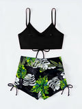 Maillot de Bain Femme 2 Pieces Taille Haute