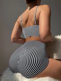 Maillot de Bain Femme 2 Pieces Taille Haute