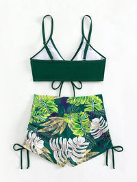Maillot de Bain Femme 2 Pieces Taille Haute