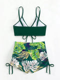 Maillot de Bain Femme 2 Pieces Taille Haute