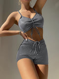 Maillot de Bain Femme 2 Pieces Taille Haute