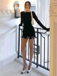 Robe Courte Manche Longues
