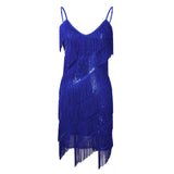 Robe Danse de Salon Charleston Bleu Vintage-Dressing