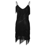 Robe Danse de Salon Charleston Noire Vintage-Dressing