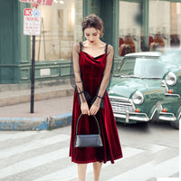 Robe Pin-Up Velours Rétro Chic