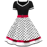 Robe Pin-Up Rockabilly Pois Noirs