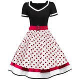 Robe Pin-Up Rockabilly Pois Rouges