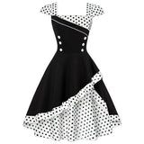 Robe Vintage Pin-Up Rockabilly Blanche