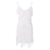 Robe Danse de Salon Charleston Blanc Vintage-Dressing