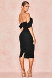 Robe Pin-Up Mi-Longue Moulante Rétro Chic