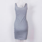 Robe Pin-Up Moulante Grise Rétro CHic