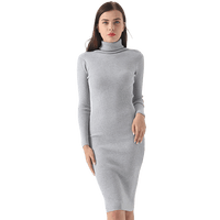 Robe Pull Col Roulé Vintage-Dressing