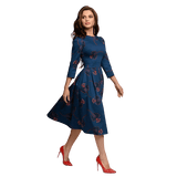 Robe Vintage Bleu Marine | Vintage-Dressing 2