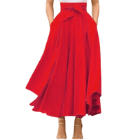 Jupe Longue Année 70 Rouge Vintage-Dressing Jupe Vintage Jupe Rétro