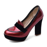 Chaussure Pin-Up Couture Rouge Brillant Vintage-Dressing